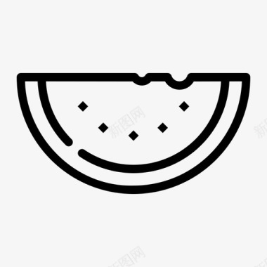西瓜水果健康图标图标