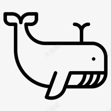 鲸鱼动物野生动物图标图标