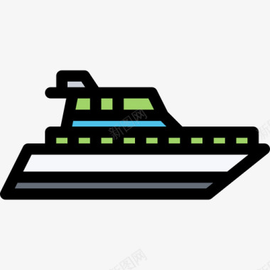 游艇7号运输机彩色图标图标