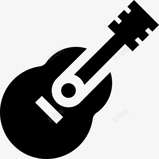 吉他时髦风格5填充图标svg_新图网 https://ixintu.com 吉他 填充 时髦风格5