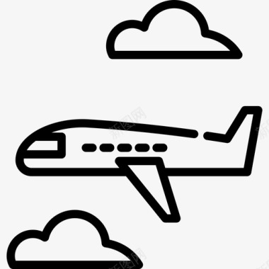 飞机暑假7直线图标图标