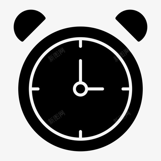 闹钟三点钟时间图标svg_新图网 https://ixintu.com 三点钟 手表 时间 闹钟