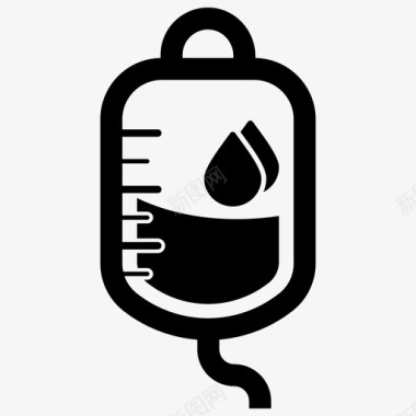 献血静脉输液袋医疗图标图标