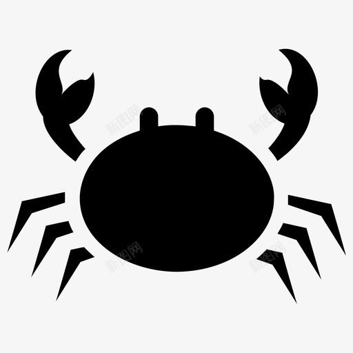 螃蟹蟹吧蟹食图标svg_新图网 https://ixintu.com 海洋雕文图标 海鲜 螃蟹 蟹吧 蟹屋 蟹食