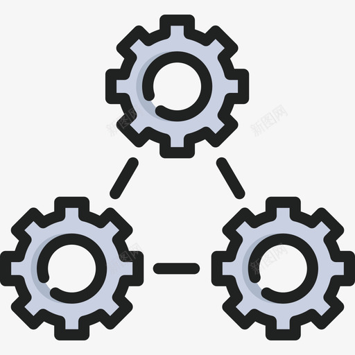 齿轮商务和办公13线性颜色图标svg_新图网 https://ixintu.com 商务和办公13 线性颜色 齿轮