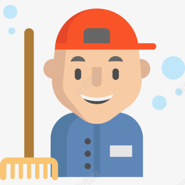 清洁工职业和职业2公寓图标图标
