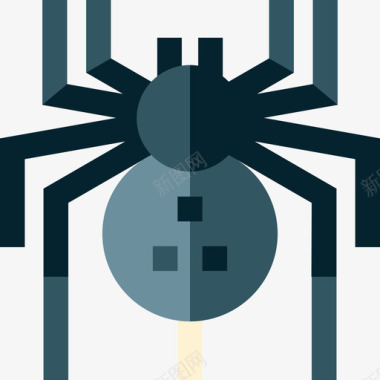 蜘蛛动物26扁平图标图标