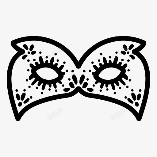 面具嘉年华服装图标svg_新图网 https://ixintu.com 化妆舞会 嘉年华 手绘化妆舞会 服装 节日 面具