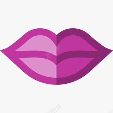 嘴唇美丽19扁平图标图标