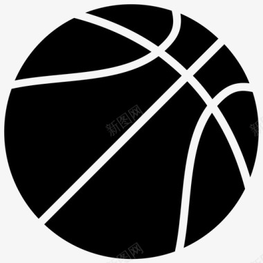 篮球篮球比赛运动球图标图标