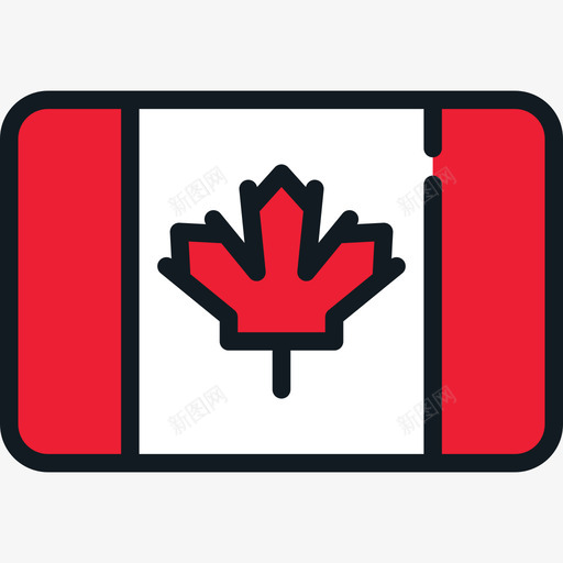 加拿大flagscollection4圆角矩形图标svg_新图网 https://ixintu.com flagscollection4 加拿大 圆角矩形