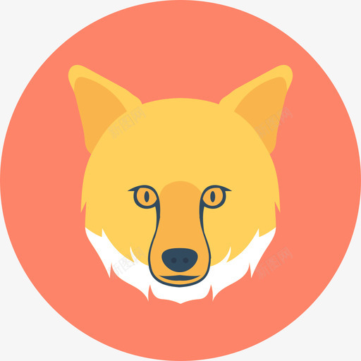 狐狸动物33圆形图标svg_新图网 https://ixintu.com 动物33 圆形 狐狸