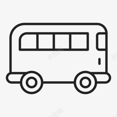 公共汽车公共交通校车图标图标