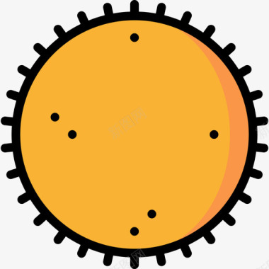 太阳宇宙23线性颜色图标图标