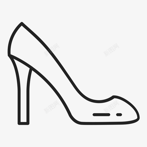 高跟鞋时装鞋类图标svg_新图网 https://ixintu.com 时装 鞋子 鞋类 高跟鞋