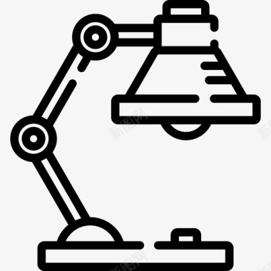 台灯喷漆工具8线性图标图标