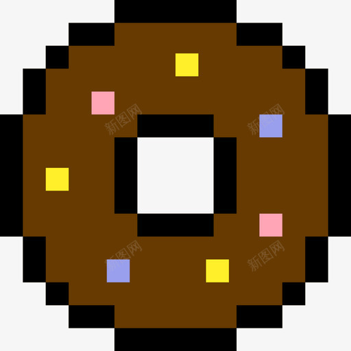 甜甜圈食品33线性颜色图标svg_新图网 https://ixintu.com 甜甜圈 线性颜色 食品33