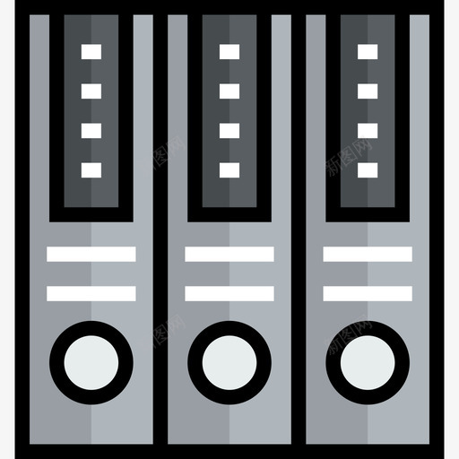 档案业务和战略线性色彩图标svg_新图网 https://ixintu.com 业务和战略 档案 线性色彩