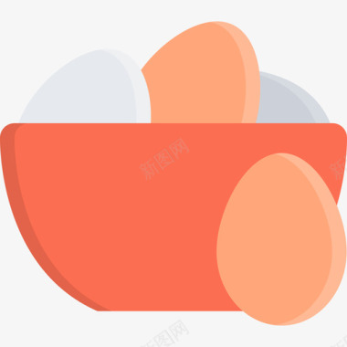 鸡蛋食物22扁平图标图标