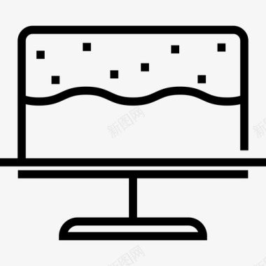 蛋糕咖啡店元素线性图标图标