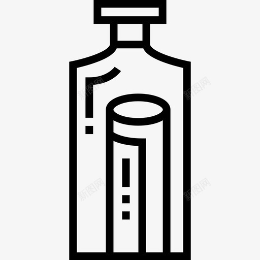 瓶子海盗5号直线型图标svg_新图网 https://ixintu.com 海盗5号 瓶子 直线型