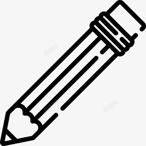 铅笔绘画工具8线状图标svg_新图网 https://ixintu.com 线状 绘画工具8 铅笔