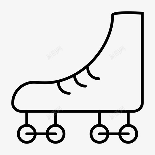 溜冰鞋游戏鞋图标svg_新图网 https://ixintu.com 游戏 游戏细线图标 溜冰鞋 滑冰 运动 鞋