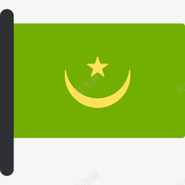 5桅毛里塔尼亚国际国旗图标图标