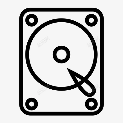 硬盘数据驱动器图标svg_新图网 https://ixintu.com 小工具 小工具轮廓 数据 硬盘 驱动器
