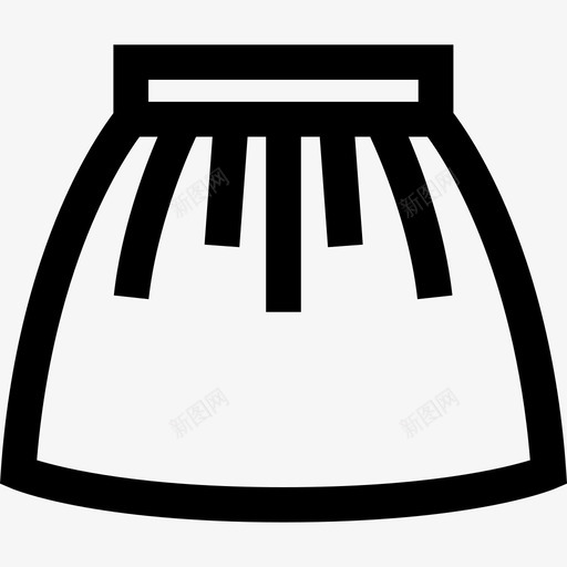 裙子服装款式5直线型图标svg_新图网 https://ixintu.com 服装款式5 直线型 裙子