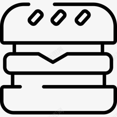 汉堡野餐8直系图标图标