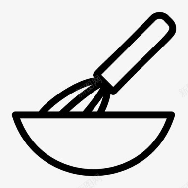 搅拌器碗烹饪图标图标