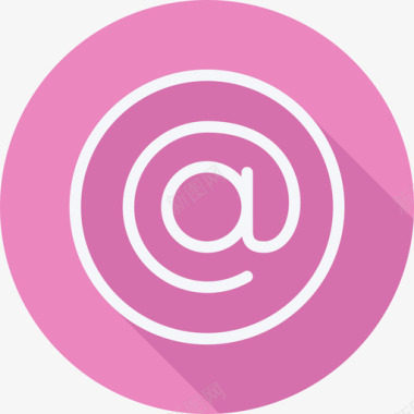 阿罗巴短信和电子邮件2平面圆形图标图标