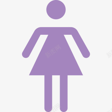 女士浴室物品3公寓图标图标
