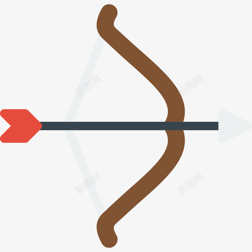 射箭运动48平板图标svg_新图网 https://ixintu.com 射箭 平板 运动48