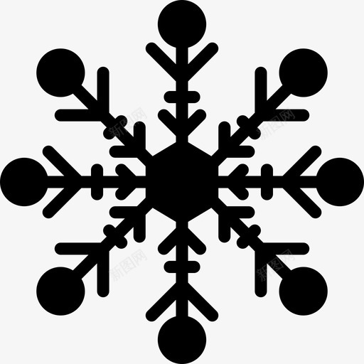 雪花冬天3填充图标svg_新图网 https://ixintu.com 冬天3 填充 雪花