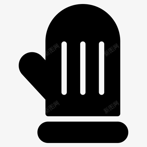 烤箱手套厨师烹饪图标svg_新图网 https://ixintu.com 厨师 厨房用具线图标 手套 烤箱手套 烹饪 连指手套