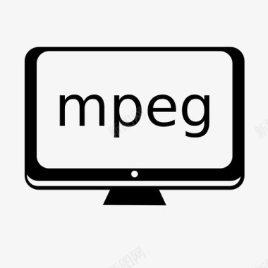 mpeg1格式监视器图标图标