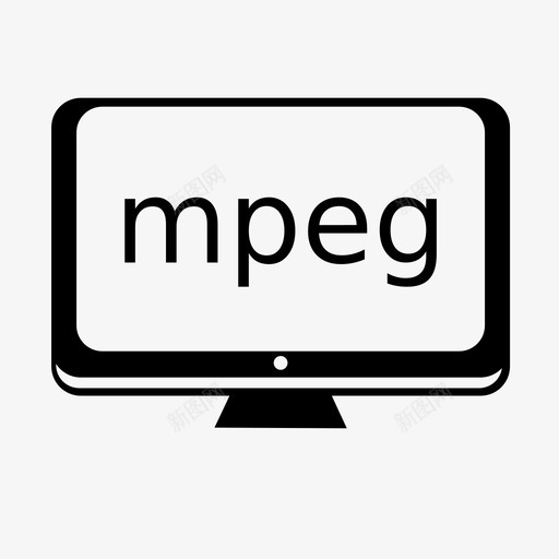 mpeg1格式监视器图标svg_新图网 https://ixintu.com mpeg1 格式 用户界面 监视器 视频 通用视频格式