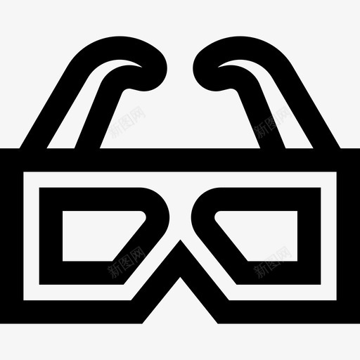 3d眼镜80年代7线性图标svg_新图网 https://ixintu.com 3d眼镜 80年代7 线性