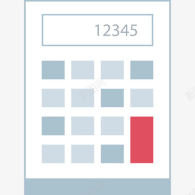 计算器银行和金融12扁平图标图标