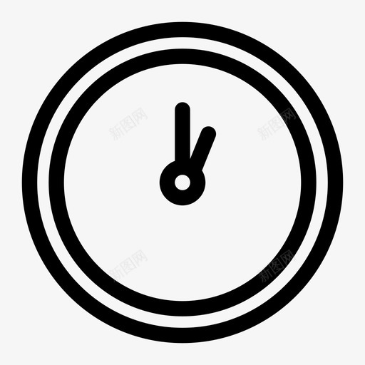 挂钟一点钟时间图标svg_新图网 https://ixintu.com 一点钟 手表 挂钟 时间