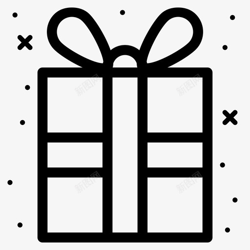 礼物生日圣诞节图标svg_新图网 https://ixintu.com 圣诞节 新年 生日 礼物