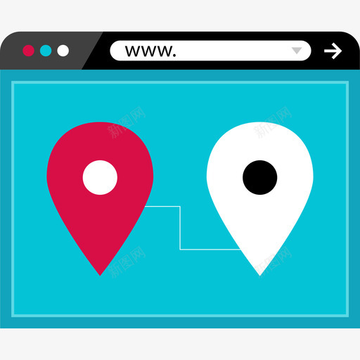 浏览器在线和互联网2扁平图标svg_新图网 https://ixintu.com 在线和互联网2 扁平 浏览器