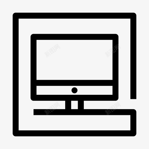 桌面电脑显示器图标svg_新图网 https://ixintu.com 基本的用户界面 屏幕 显示器 桌面 电脑 电视