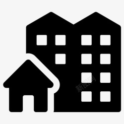 城市办公楼城镇大厦首都图标高清图片