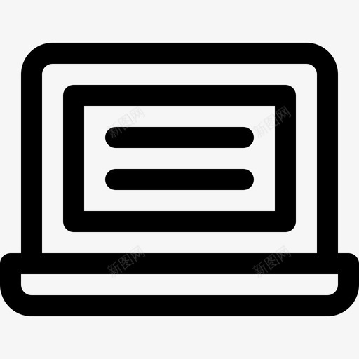 笔记本电脑学习15线性图标svg_新图网 https://ixintu.com 学习15 笔记本电脑 线性