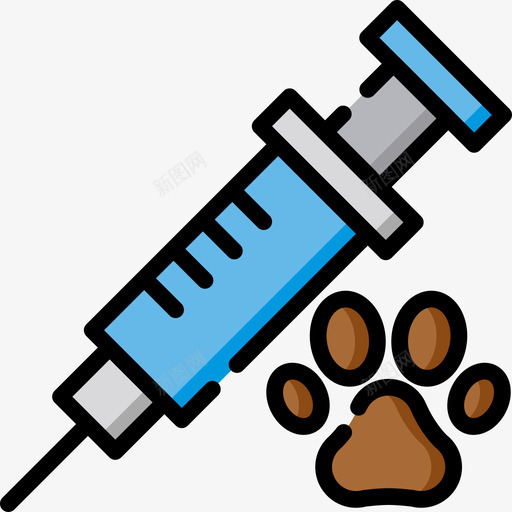 注射器动物园里线性颜色图标svg_新图网 https://ixintu.com 动物园里 注射器 线性颜色