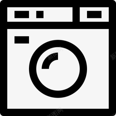 洗衣机家具和家用电器2台直列式图标图标