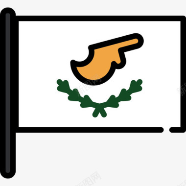 塞浦路斯国旗收藏2桅杆图标图标